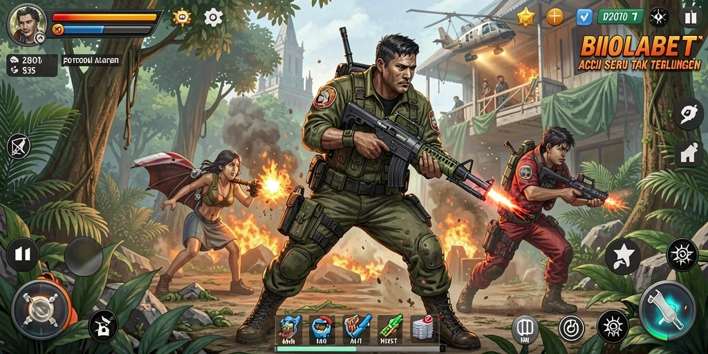 Tampilan gameplay seru dari BIOLABET dengan aksi dan strategi.