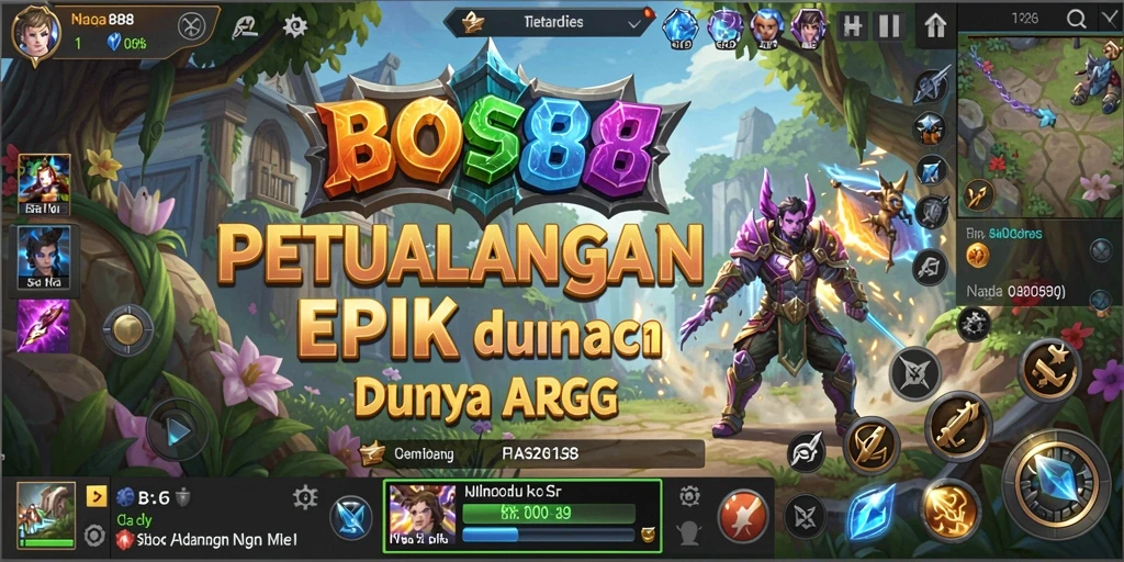Screenshot dari gameplay epik ARPG dalam BOS88.