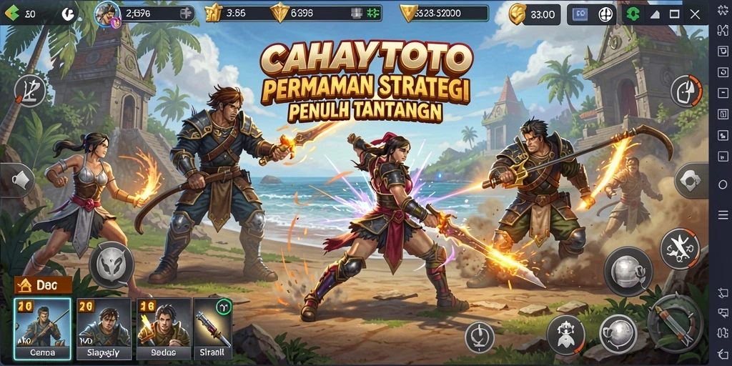 Tampilan gameplay menarik CAHAYATOTO dengan berbagai strategi yang bisa diterapkan.