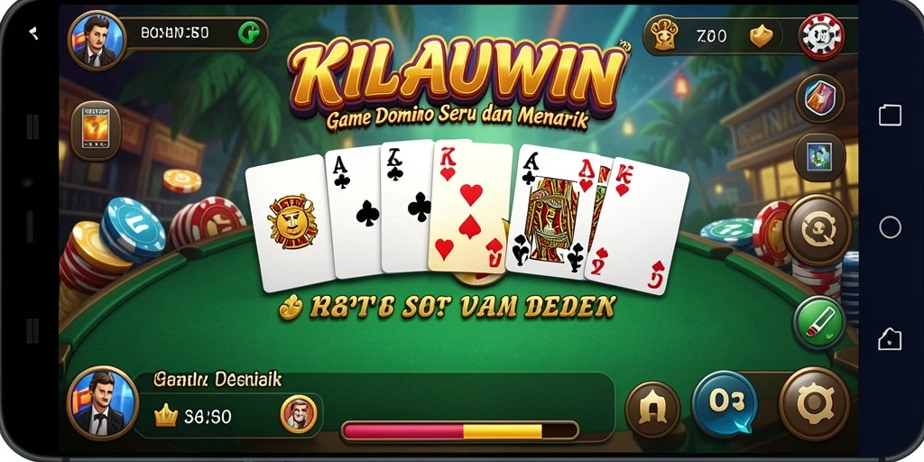 Screenshot KILAUWIN menunjukkan permainan Domino yang seru dan interaktif.