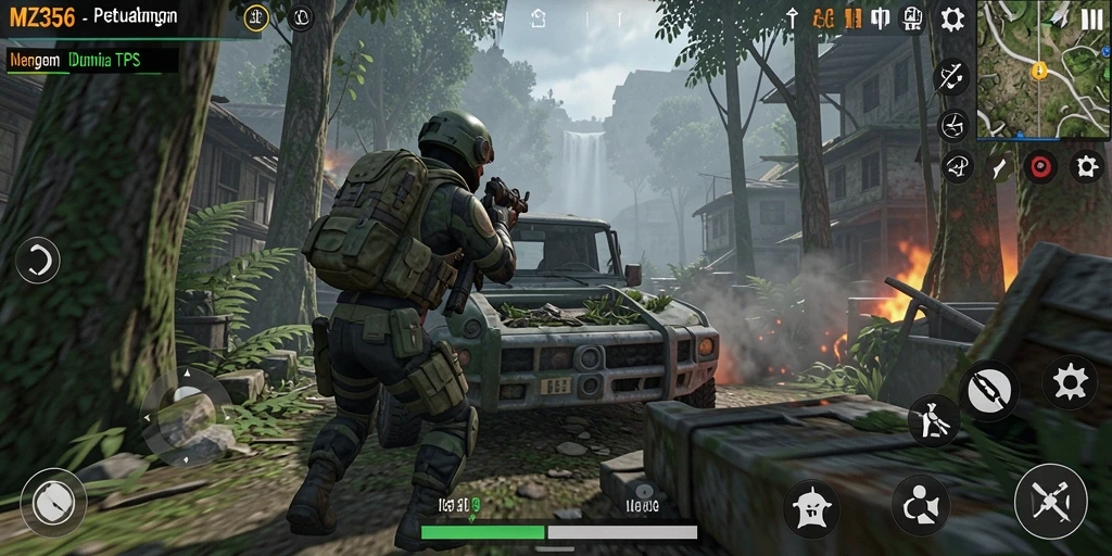 Tampilan gameplay MZ356 yang menegangkan dan penuh aksi.