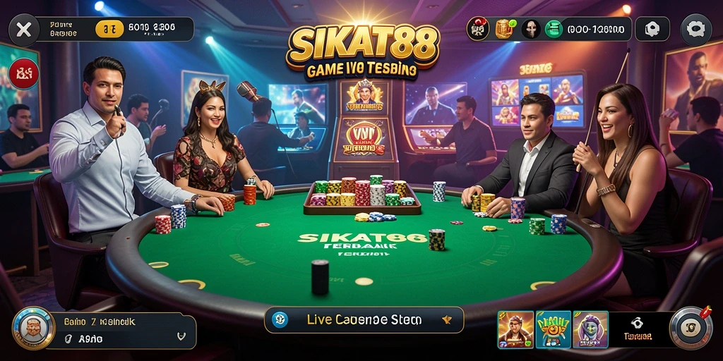 Tampilan seru permainan Live Casino di SIKAT88.