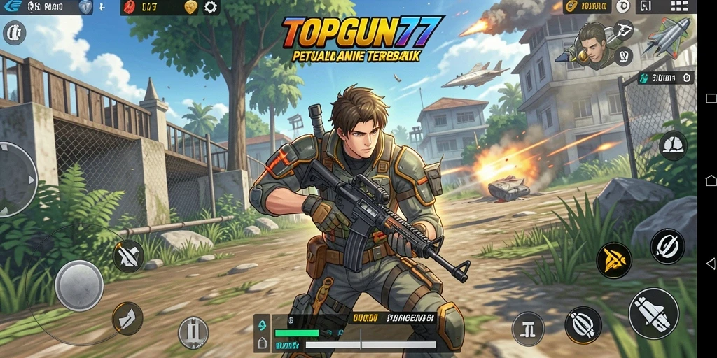Screenshot gameplay TOPGUN77 menunjukkan aksi seru dalam dunia Anime.