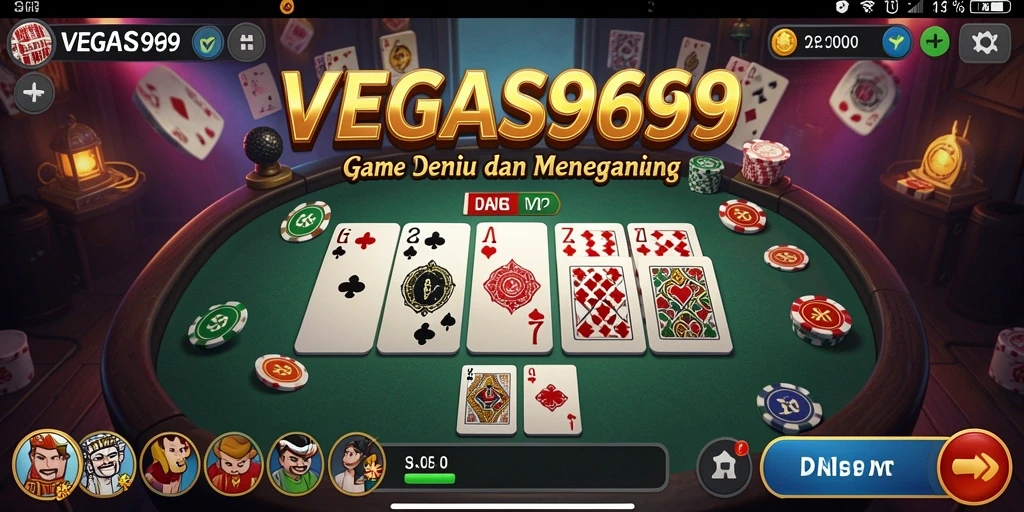 Tampilan gameplay seru dalam permainan domino VEGAS969.